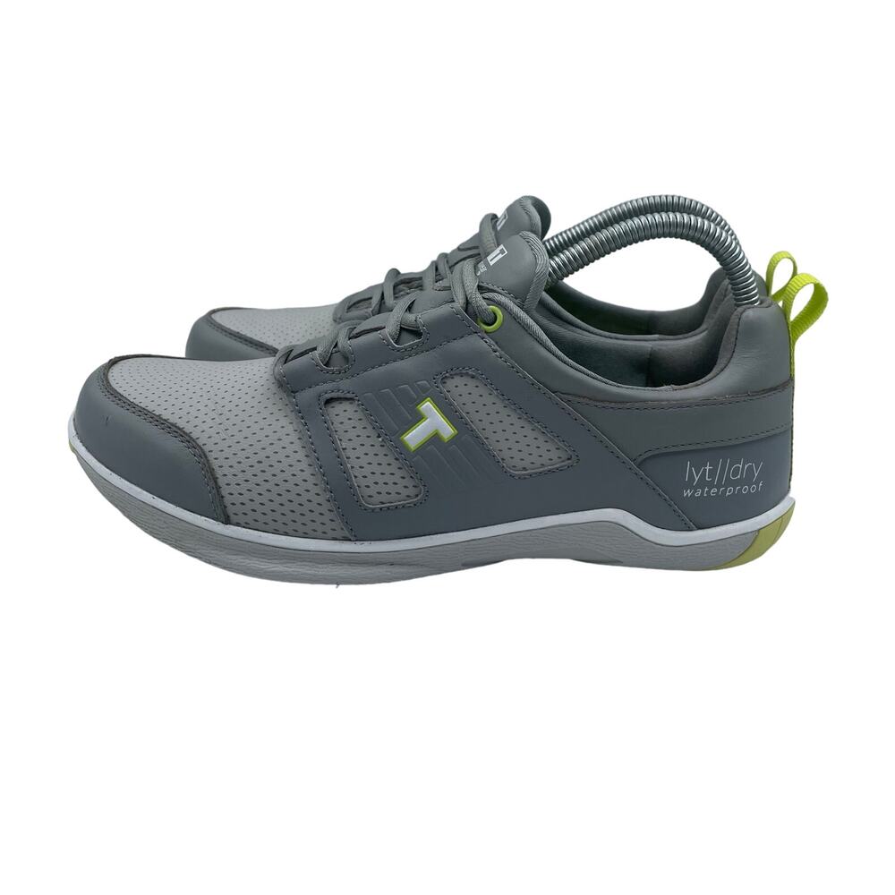 TRUE Linkswear Lyt Dry Spikeless Golf Shoes Waterproof Gray Leather Mens 7